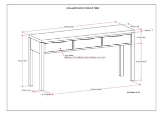 Hollander - Wide Console Table