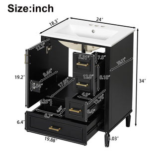 Traditional Bathroom Vanity Set With Soft Close Doors
