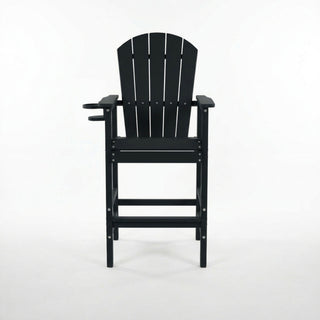 Bar Height Adirondack Chair With Cup Holder And Armrests