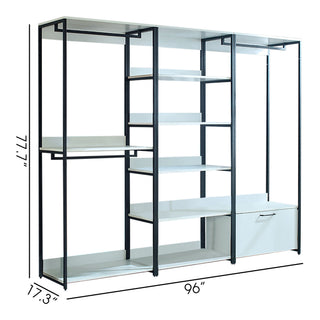 Fiona - Freestanding Walk-In Closet System - White - Wood