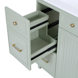 Bathroom Vanity With Sink, Soft Close Doors, Adjustable Shelves