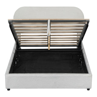 Upholstered Platform Bed With Hydraulic Storage System