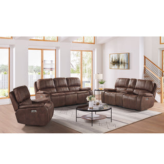 Atlantis - Power Motion Recliner With Power Head Recliner - Heritage Brown