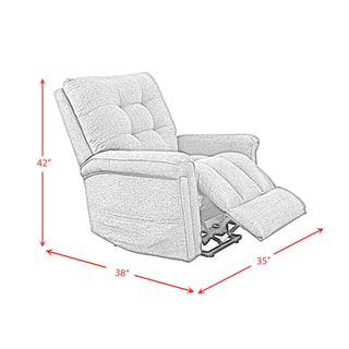 Pecos - Power Motion Lift Chair - 15337-2 Ribbit Charcoal