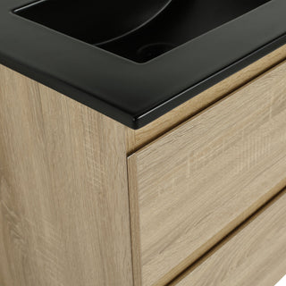 Wall Mounted Bathroom Vanity With Sink, 2 Soft Close Drawers