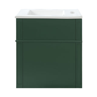 Wall Mounted Bathroom Vanity With Tip Out Drawer And Open Back Design