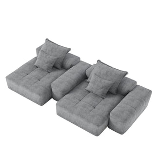 Modern Oversized Diy Combination Modular Sectional Sofa With Pillows