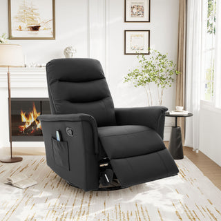 Manual Recliner Chair With 8 Point Massage And Swivel Function