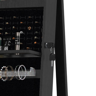 Swivel Jewelry Cabinet With Full Length Mirror