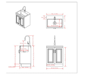 Darwin - Deluxe Laundry Cabinet With Pull-Out Faucet And Stainless Steel Sink