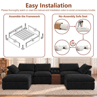 Modular Cloud Couch With Storage Console