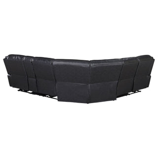 Salerno - Upholstered Power Reclining Sectional Sofa - Dark Gray
