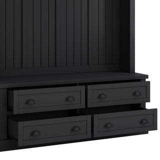 Hall Tree With 4 Drawers, Coat Rack With 6 Hooks