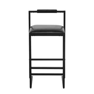 Elegant Bar Stool Set With Backrest And Footrest, Counter Height (Set of 2)