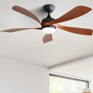 52" Indoor Ceiling Fan With 3 Color Dimmable LED Light Blades, Reversible DC Motor, Remote Control