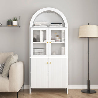 Modern Tech Inspired Dome Cabinet With LED Lighting