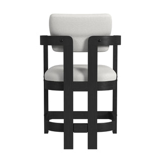 Portland - Arm Counter Stool (Set of 2) - Black / White