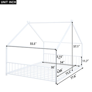 Metal House Bed