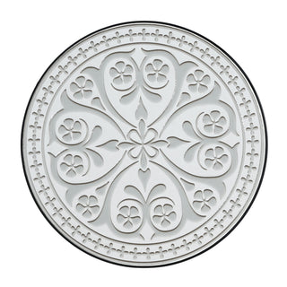 Outdoor Round Side Table With Mosaic Style Top And Curved Iron Legs