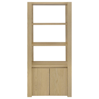 Susac - 3 Shelf Media Tower With Tall Pier Cabinet - Light Oak