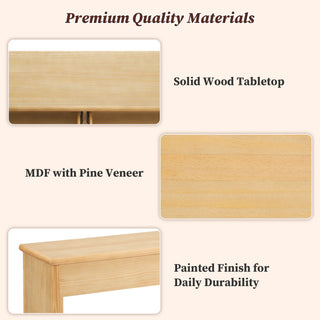 Fluted Console Table With Semi Circular Drawers - Natural