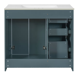 Bathroom Vanity With Sink Combo, Storage Cabinet, Freestanding Set With 3 Drawers & Soft Closing Doors