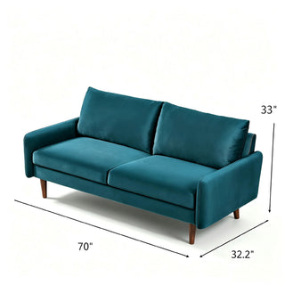 Upholstered Loveseat Sofa, 2 Seater Couch For Living Room Apartment