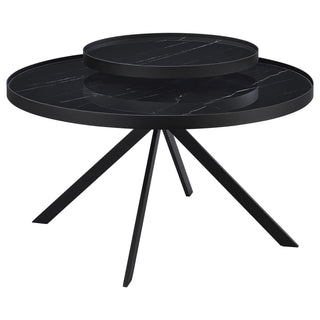 Shayne - Round Top Coffee Table With 2 Tier Design