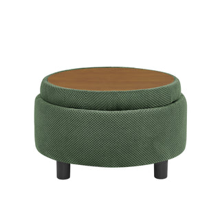 Storage Round Footstool Table Ottoman