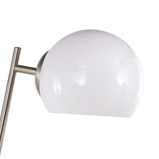 Eileen - Contemporary Floor Lamp - Nickel / White