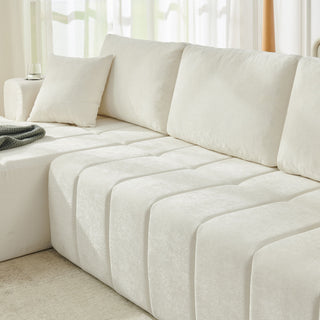 L - Shaped Sectional Sofa With Cup Holders & Side Pockets