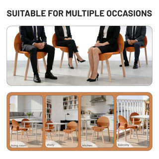 4 Piece Set Of Single Chairs With A Design Combining Modern And Traditional Elements