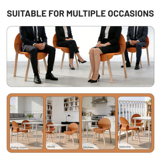 4 Piece Set Of Single Chairs With Long Table