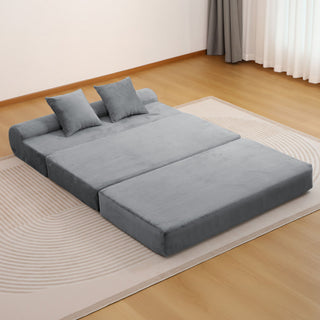 Convertible Sofa Bed, 2 Seater Fold Out Floor Couch