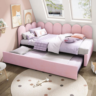 Upholstered Daybed With Pull-Out Bed