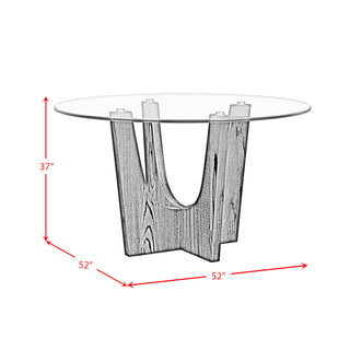 Oregon - Round Table With Glass Top
