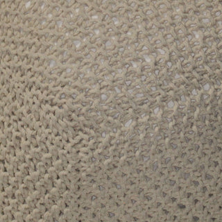 Semi Rounded Pouf, Cable Knitted, Perfect Seating