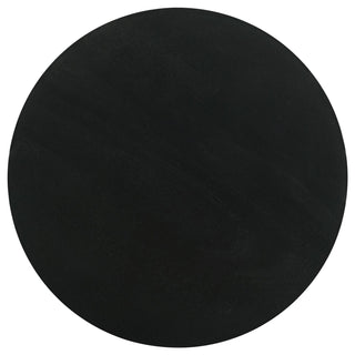 Stain Pedestal Accent Table Elegant Design With Round Top - Black
