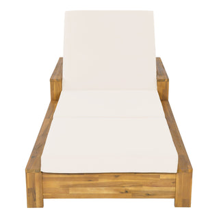 Chaise Lounge With 3 Fold Cushion Set, 3 Position Adjustable Backrest
