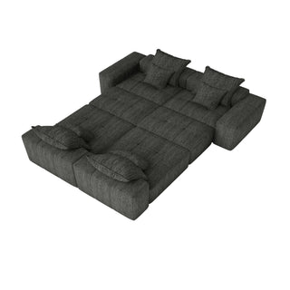 Modern Oversized Diy Combination Modular Sectional Sofa With Pillows