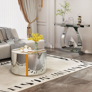 Round Mirror Coffee Table, Living Space Furniture