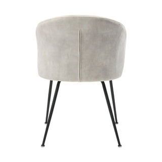 Velvet Upholstery Side Chairs 2 Piece Set With Metal Legs Modern Home Furniture - Beige