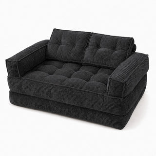 2 Seater Modular Corduroy Sofa With Chaise Lounge For Living Room
