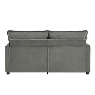 Modern Loveseat Sofa, Upholstered Couch With Side Storage Pockets