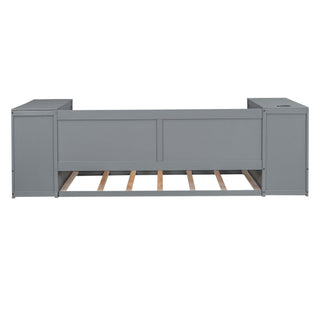 Daybed With Storage Arms, Trundle And Charging Station