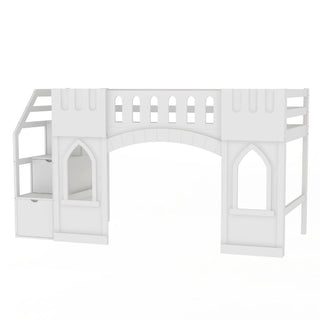 Loft Bed With Storage Staircase And Windows