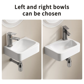 Wall Mounted Bathroom Sink With Faucet And Drain