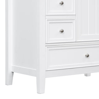 Modern Bathroom Vanity With Sink, 1 Cabinet & 3 Drawers
