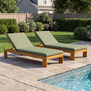 Outdoor Chaise Lounge With 5 Position Adjustable Backrest