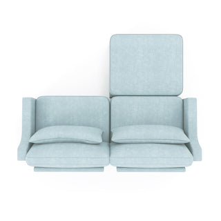 Stylish Sofa With Ottoman And Lumbar Pillows, Ergonomic Design